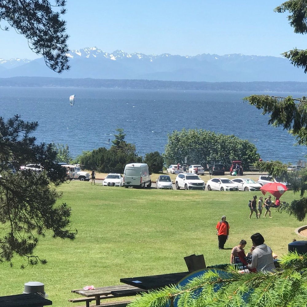 Carkeek Park - Picnic tables, lawn, parking, and Puget Sound. A perfect day. - Parks Near Me - Seattle, Washington