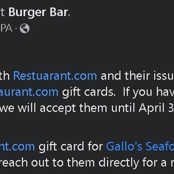 Gallo's Seafood - Not accepting Restaurant.com certificates anymore, but still allowing them to be sold. Could this owner care less about his customers? - Seafood Near Me - Philadelphia, Pennsylvania Gallo's Seafood - Not accepting Restaurant.com certificates anymore, but still allowing them to be sold. Could this owner care less about his customers? - Seafood Near Me - Philadelphia, Pennsylvania