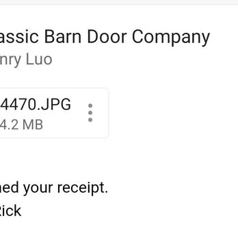 Classic Barn Door Company - Paid for the door in March 2023 - Door Sales/Installation Near Me Classic Barn Door Company - Paid for the door in March 2023 - Door Sales/Installation Near Me