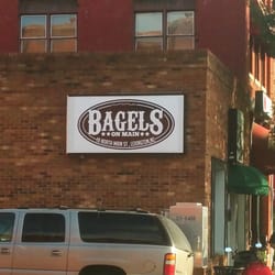 Bagels On Main.  The corner of North Main Street and First Street in Lexington,NC.