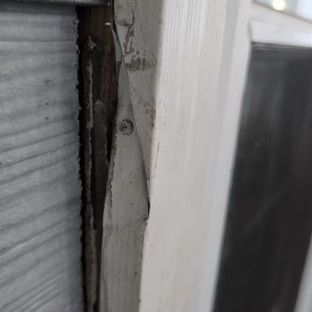 Enduring Roofing & Construction - Damaged trim they tried to conceal by nailing it back in place - Roofing Near Me Enduring Roofing & Construction - Damaged trim they tried to conceal by nailing it back in place - Roofing Near Me