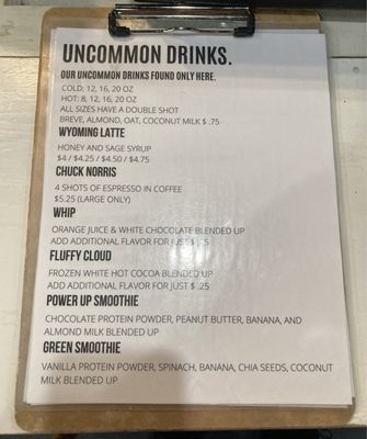 Menu photo 1 Uncommon Grounds Powell, WY Menu photo 1 Uncommon Grounds Powell, WY