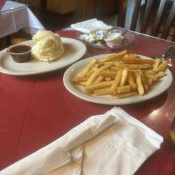 Cliff's Elbow Too - French fries and mashed potatoes