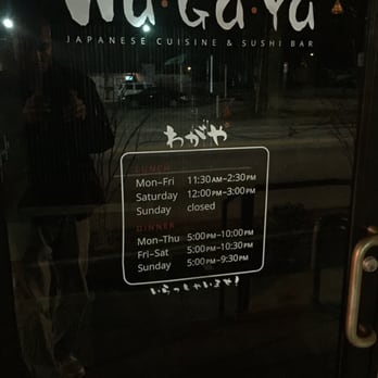 Wagaya - Westside - Hours on the door - Sushi Bars Near Me - Atlanta, Georgia Wagaya - Westside - Hours on the door - Sushi Bars Near Me - Atlanta, Georgia