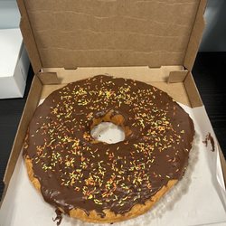 North Hill Donuts - Giant donut comes in a pizza box. It not only looked great, it tasted great!