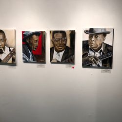 Atelier Rosal - L -R. Robert Johnson, Son House Howlin' Wolf and John Lee Hooker