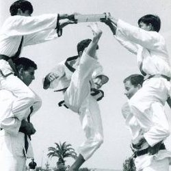 Pacific Martial Arts Foundation - 1968,Michael Conniry breaking boards at Tang Soo Do Demo.