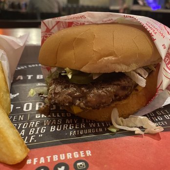 Fatburger & Buffalo's Express - Close up of burger - Burgers Near Me - Cave Creek, Arizona