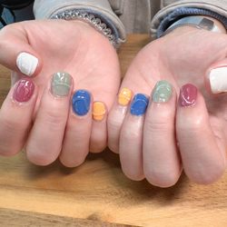 Nails On 6th - Gel nails with 3D accents. Multi-color.