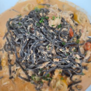 Farmer's Table - Squid ink spaghetti, seafood! - New American Near Me - La Mesa, California Farmer's Table - Squid ink spaghetti, seafood! - New American Near Me - La Mesa, California