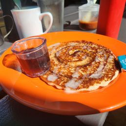 Gluten-Free cinnamon roll pancake Gluten-Free cinnamon roll pancake