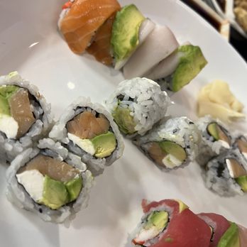 Sushi Tsuki - Philadelphia roll and rainbow roll - Japanese Near Me - Schaumburg, Illinois Sushi Tsuki - Philadelphia roll and rainbow roll - Japanese Near Me - Schaumburg, Illinois
