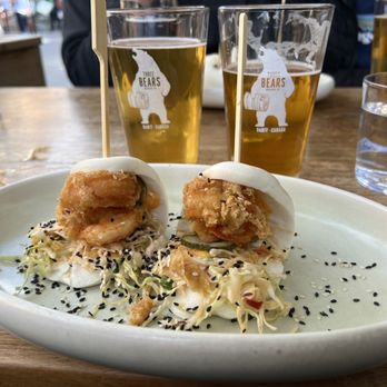 Three Bears Brewery and Restaurant - Shrimp Bao Buns - Brewpubs Near Me - Banff, Alberta Three Bears Brewery and Restaurant - Shrimp Bao Buns - Brewpubs Near Me - Banff, Alberta