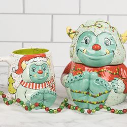Colour Cafe - Yeti Christmas Cookie Jar and Cup