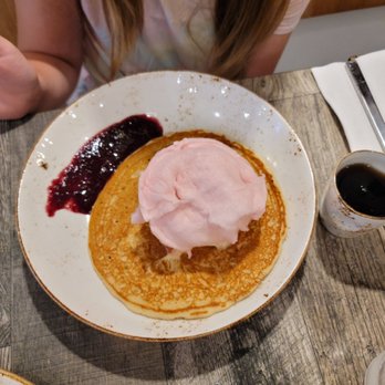 The Aussie Grind - Hotcakes with cotton candy, kids absolutely loved it! - Cafes Near Me - Frisco, Texas The Aussie Grind - Hotcakes with cotton candy, kids absolutely loved it! - Cafes Near Me - Frisco, Texas
