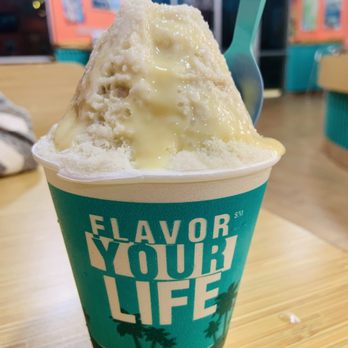 Bahama Buck's - San Antonio, S New Braunfels Ave - Toasted coconut shaved ice with condensed milk. - Shaved Ice Near Me - San Antonio, Texas