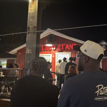 The Taco Stand - This is the line of me standing outside of the taco stand. Expect a long line. But it moves quick!! - Mexican Near Me - Riverside, California The Taco Stand - This is the line of me standing outside of the taco stand. Expect a long line. But it moves quick!! - Mexican Near Me - Riverside, California
