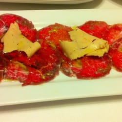 El Sigar - Tapa de carpacio de retinto con foie.