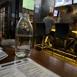 Cask 53 Whiskey Bar - Water served in large glass! Great idea