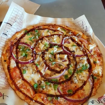 MOD Pizza - bacon, sausage, chicken, garlic, peppers, onions, extra cheese, & oregano.. I will now always get bbq sauce on it sooo good - Pizza Near Me - Willow Grove, Pennsylvania MOD Pizza - bacon, sausage, chicken, garlic, peppers, onions, extra cheese, & oregano.. I will now always get bbq sauce on it sooo good - Pizza Near Me - Willow Grove, Pennsylvania