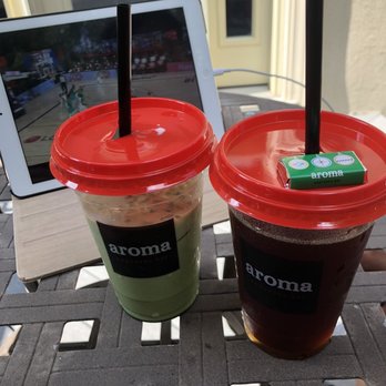 Aroma Espresso Bar - Matcha iced latte and iced americano - Coffee & Tea Near Me - Toronto, Ontario