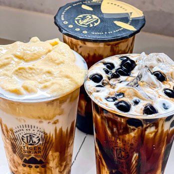 Tiger Sugar - Number 5. With Pudding and Boba & Number 1! - Bubble Tea Near Me - Boston, Massachusetts