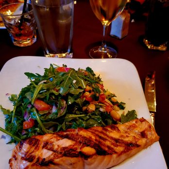 Chat American Grill - Grilled Salmon with Arugula salad for moi (yes, lovely) - 10 /26 /2019 - New American Near Me - Scarsdale, New York Chat American Grill - Grilled Salmon with Arugula salad for moi (yes, lovely) - 10 /26 /2019 - New American Near Me - Scarsdale, New York