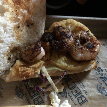Becks - Poboy with minimal shrimp on it - Seafood Near Me - Augusta, Georgia