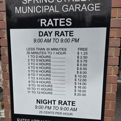 Spring Street Municipal Parking Garage - prices May 2026