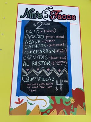 Menu photo 2 Nin's 5 Tacos Groveland , FL