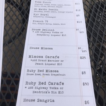 Lucille's - Sunday Brunch Drink menu - winter 2020 - New American Near Me - Houston, Texas
