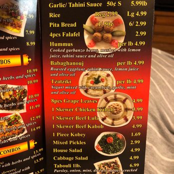 Cali's Kabob Grill - Menu as of 8/31/18 - Middle Eastern Near Me - Palmdale, California