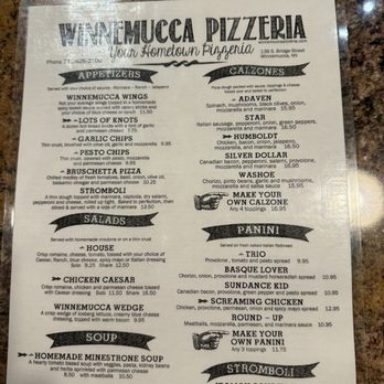 Winnemucca Pizzeria - Menu as of 12/19/23 other side - Pizza Near Me - Winnemucca, Nevada Winnemucca Pizzeria - Menu as of 12/19/23 other side - Pizza Near Me - Winnemucca, Nevada