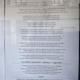 Patrick Devos - Menu posted outside - menu - Vegetarian Near Me - Bruges, VWV