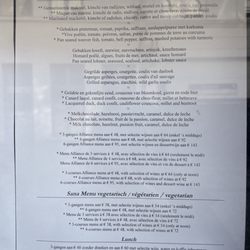 Patrick Devos - Menu posted outside