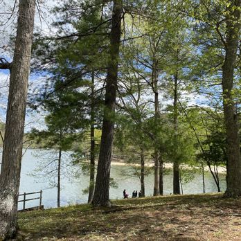 Douthat State Park - A partial view of the lake from the camp store. - Parks Near Me - Millboro, Virginia