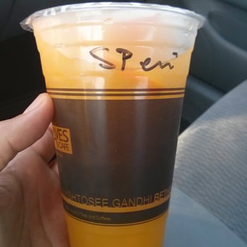 7 Leaves Cafe - Sunset passion ($3.75) - Drink was good, but I was not happy spitting out seeds that were in the drink. - Coffee & Tea Near Me - Cypress, California