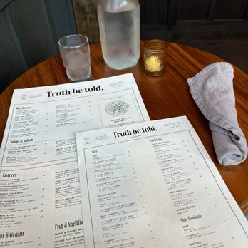 Truth Be Told - Menu - Pubs Near Me - Chicago, Illinois