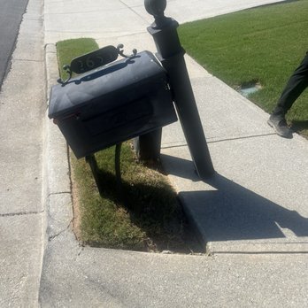 Vine Disposal - This is how the driver w/vine disposal left my mailbox after running it over. - Dumpster Rental Near Me - Norcross, Georgia Vine Disposal - This is how the driver w/vine disposal left my mailbox after running it over. - Dumpster Rental Near Me - Norcross, Georgia
