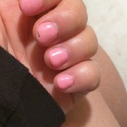 Bebe Nail & Spa - Been very gentle on my hands. Less than a week. Chipping. Painful, uneven, thick mani.
