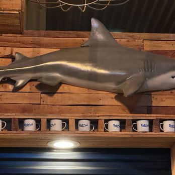 Sharky's Waterfront Grill - Sharks on the wall. I love it! - Seafood Near Me - Kingwood, Texas Sharky's Waterfront Grill - Sharks on the wall. I love it! - Seafood Near Me - Kingwood, Texas