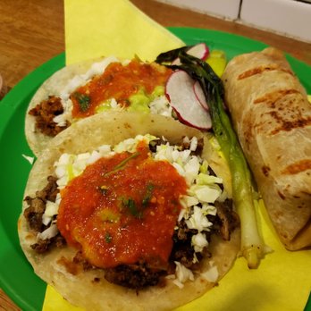 Sonoratown - Beef chivichanga, tripe taco, and chorizo taco - Mexican Near Me - Los Angeles, California Sonoratown - Beef chivichanga, tripe taco, and chorizo taco - Mexican Near Me - Los Angeles, California