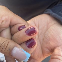 Bebe Nails - Not clean around the edges at all, after we asked as well.
