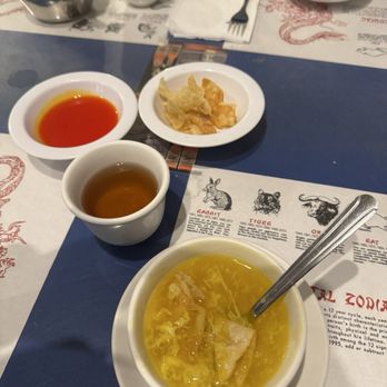 Hunan West - Egg drop soup  Jasmine hot tea - Chinese Near Me - Flagstaff, Arizona