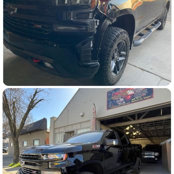 Choice Auto Body - 2020 Chevrolet Silverado fender bender. Customer left very pleased with his vehicle! - Body Shops Near Me - Modesto, California Choice Auto Body - 2020 Chevrolet Silverado fender bender. Customer left very pleased with his vehicle! - Body Shops Near Me - Modesto, California