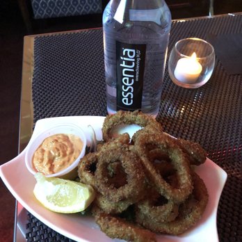 Sugar N Coal - Calamari ($8) - lightly breaded - I liked it with the Chipotle Aioli sauce! - Hookah Bars Near Me - Rego Park, New York