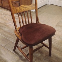 Woodco Furniture - Kitchen chair. The micro-fiber fabric has held up extremely well over the last ten years. Food wipes right off!
