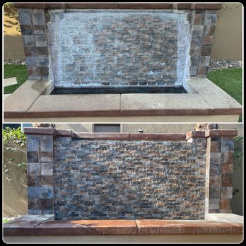 Supreme Pool Tile Cleaning - Before and after pictures. What a difference. - Pool Cleaners Near Me - La Quinta, California