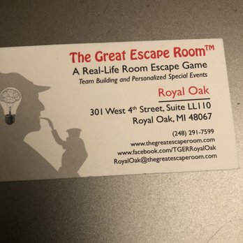The Great Escape Room Detroit - Escape Games Near Me - Royal Oak, Michigan