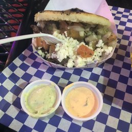 Carna asada arepas